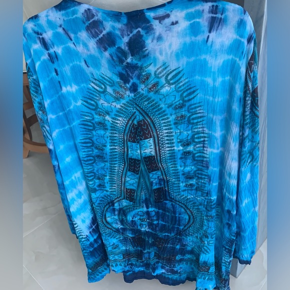 Blue Tie Dyed Tunic - Picture 2 of 2